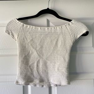 Brandy Melville cream off the shoulder top